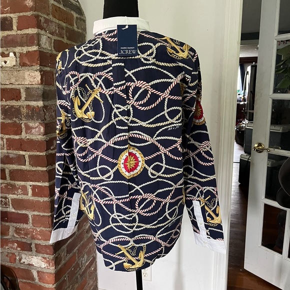 J.Crew collection Marie Marot size  12 nautical print perfect for summer - Picture 2 of 3